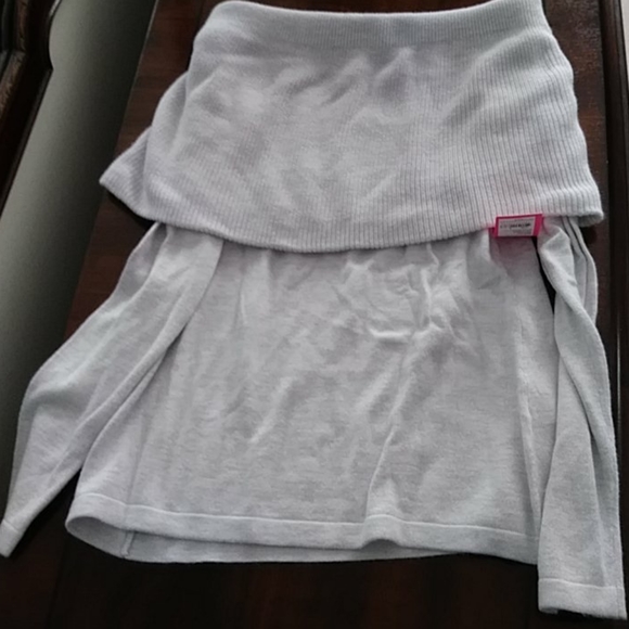 Lilly Pulitzer $128 off shoulder sweater gray s - Picture 3 of 6